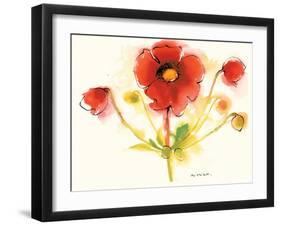 Flores Rojas IV-Shirley Novak-Framed Art Print