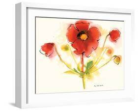 Flores Rojas IV-Shirley Novak-Framed Art Print