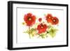 Flores Rojas VI-Shirley Novak-Framed Art Print