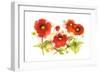 Flores Rojas VI-Shirley Novak-Framed Art Print