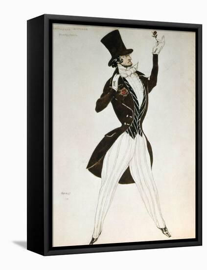 Florestan, Design for a Costume for the Ballet Carnival Composed by Robert Schumann, 1919-Leon Bakst-Framed Stretched Canvas