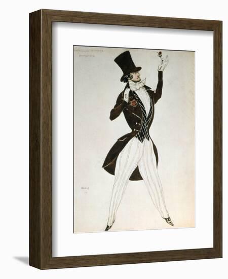 Florestan, Design for a Costume for the Ballet Carnival Composed by Robert Schumann, 1919-Leon Bakst-Framed Giclee Print