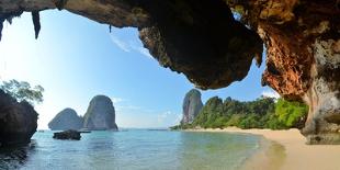 Clear Water, Blue Sky at Cave Beach, Krabi Thailand-Florian Bl?mm-Mounted Photographic Print