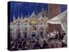 Florian, Piazza Di San Marco-Rosemary Lowndes-Stretched Canvas