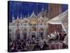 Florian, Piazza Di San Marco-Rosemary Lowndes-Stretched Canvas