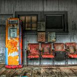 Old Fashioned Petrol Station in America-Florian Raymann-Photographic Print