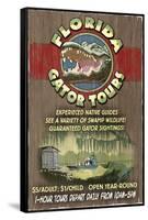 Florida - Alligator Tours Vintage Sign-Lantern Press-Framed Stretched Canvas