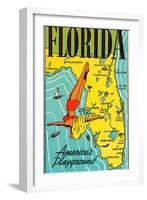 Florida, America's Playground-null-Framed Art Print