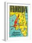 Florida, America's Playground-null-Framed Art Print