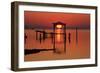 Florida, Apalachicola, Old Boat House at Sunrise on Apalachicola Bay-Joanne Wells-Framed Photographic Print