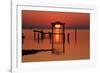 Florida, Apalachicola, Old Boat House at Sunrise on Apalachicola Bay-Joanne Wells-Framed Photographic Print