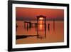 Florida, Apalachicola, Old Boat House at Sunrise on Apalachicola Bay-Joanne Wells-Framed Photographic Print