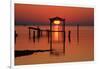 Florida, Apalachicola, Old Boat House at Sunrise on Apalachicola Bay-Joanne Wells-Framed Photographic Print