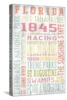 Florida - Barnwood Typography-Lantern Press-Stretched Canvas