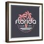 Florida Beach Vibes T-Shirt and Apparel Vector Design, Print, Typography, Poster, Emblem with Palm-rikkyal-Framed Art Print