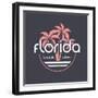 Florida Beach Vibes T-Shirt and Apparel Vector Design, Print, Typography, Poster, Emblem with Palm-rikkyal-Framed Art Print