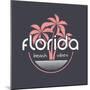 Florida Beach Vibes T-Shirt and Apparel Vector Design, Print, Typography, Poster, Emblem with Palm-rikkyal-Mounted Art Print