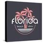 Florida Beach Vibes T-Shirt and Apparel Vector Design, Print, Typography, Poster, Emblem with Palm-rikkyal-Stretched Canvas