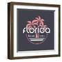 Florida Beach Vibes T-Shirt and Apparel Vector Design, Print, Typography, Poster, Emblem with Palm-rikkyal-Framed Art Print