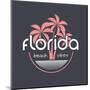 Florida Beach Vibes T-Shirt and Apparel Vector Design, Print, Typography, Poster, Emblem with Palm-rikkyal-Mounted Art Print