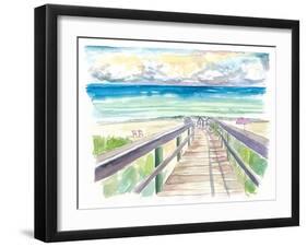 Florida Beach Walk During Quiet Afternoon-M. Bleichner-Framed Art Print