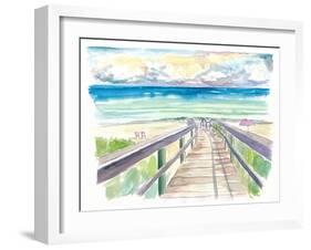 Florida Beach Walk During Quiet Afternoon-M. Bleichner-Framed Art Print