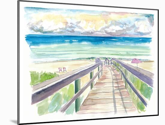 Florida Beach Walk During Quiet Afternoon-M. Bleichner-Mounted Art Print