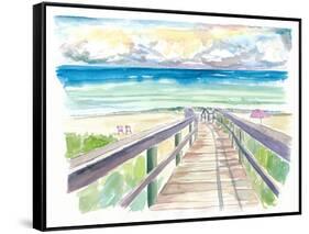 Florida Beach Walk During Quiet Afternoon-M. Bleichner-Framed Stretched Canvas