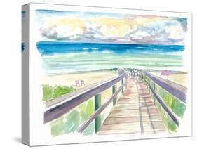 Florida Beach Walk During Quiet Afternoon-M. Bleichner-Stretched Canvas