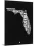 Florida Black and White Map-NaxArt-Mounted Art Print