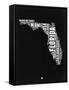 Florida Black and White Map-NaxArt-Framed Stretched Canvas