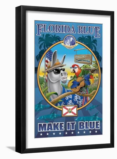 Florida Blue, Democraticville-Richard Kelly-Framed Art Print