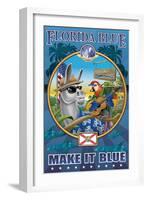 Florida Blue, Democraticville-Richard Kelly-Framed Art Print