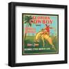 Florida Cowboy Brand Oranges & Grapefruits-null-Framed Art Print