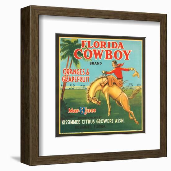 Florida Cowboy Brand Oranges & Grapefruits-null-Framed Art Print