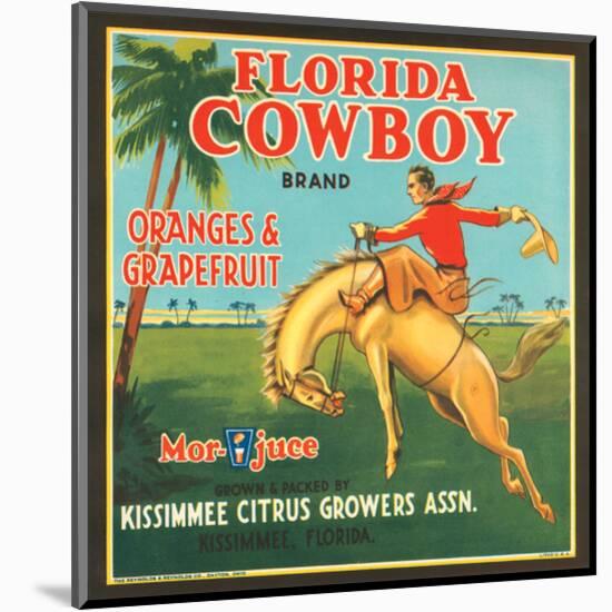 Florida Cowboy Brand Oranges & Grapefruits-null-Mounted Art Print