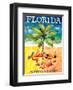 Florida - Eastern Air Lines - Sunbathers around Palm Tree-Jane Oliver-Framed Art Print