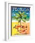 Florida - Eastern Air Lines - Sunbathers around Palm Tree-Jane Oliver-Framed Art Print