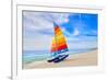 Florida Fort Myers Beach Catamaran Sailboat in USA-holbox-Framed Photographic Print