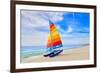 Florida Fort Myers Beach Catamaran Sailboat in USA-holbox-Framed Photographic Print