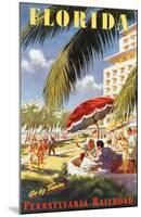 Florida, Go By Train-null-Mounted Art Print