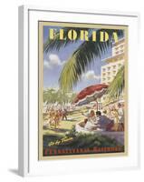 Florida Go by Train-Vintage Poster-Framed Art Print