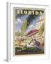 Florida Go by Train-Vintage Poster-Framed Art Print