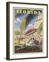 Florida Go by Train-Vintage Poster-Framed Art Print