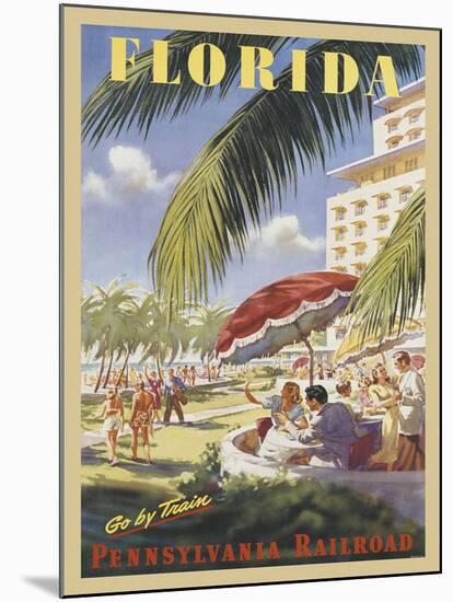 Florida Go by Train-Vintage Poster-Mounted Art Print