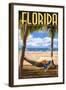 Florida - Hammock Scene-Lantern Press-Framed Art Print