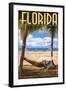 Florida - Hammock Scene-Lantern Press-Framed Art Print