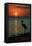 Florida - Heron and Sunset-Lantern Press-Framed Stretched Canvas