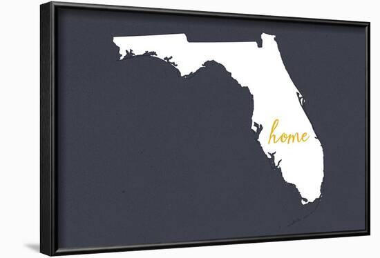 Florida - Home State - Gray-Lantern Press-Framed Art Print