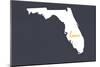 Florida - Home State - Gray-Lantern Press-Mounted Art Print